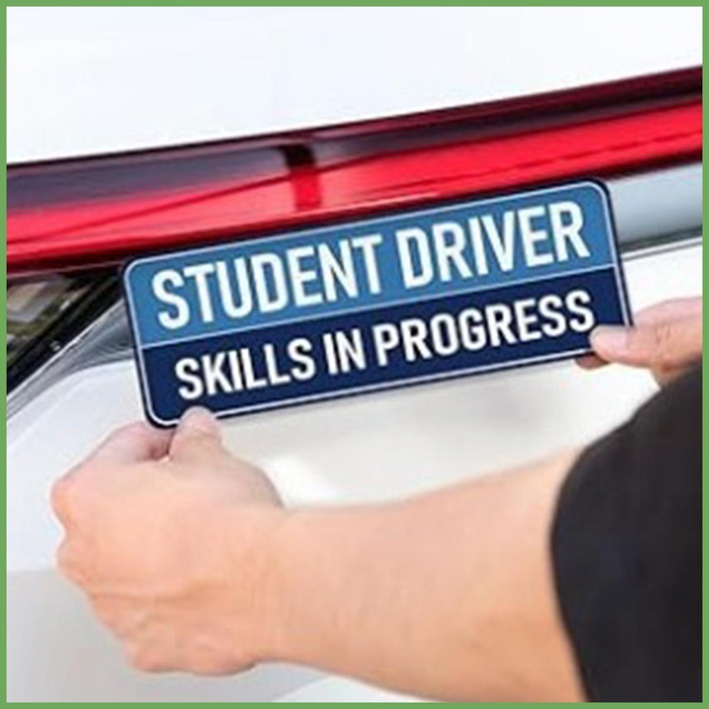 Student Driver Magnetic Signs 3-Pack New Driver Car Magnets - 9.84x3.35" Reflective Warning Stickers New Driver Sign For Car