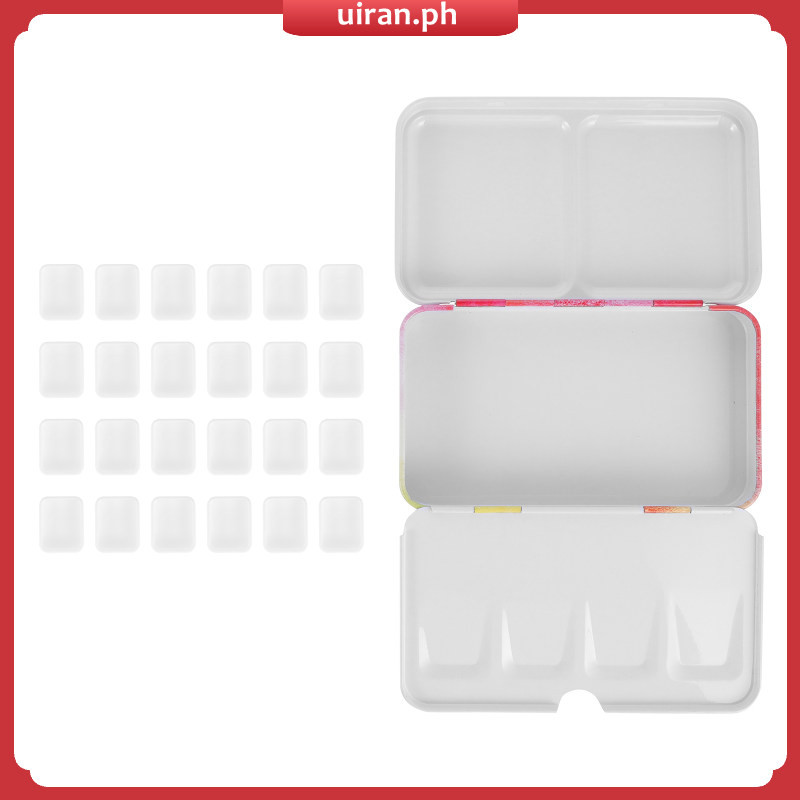 Boxes Gloss Watercolor Grid Empty Tin Blank Pan Suite Plastic Iron Case ...