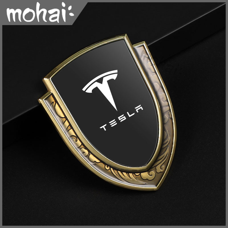 Tesla 3D Metal Decorative Sticker Tesla Model 3 Model Y Model S Model X ...