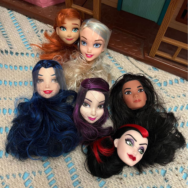 30cm Girl Doll's Head Accessories Original head Girls Diy Dress Up Toy ...