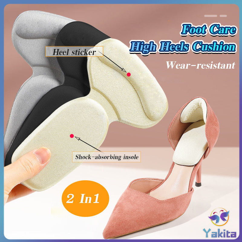 2 In 1 Heel Insole High Heels Shoe Cushion Pad Feet Care Protector ...