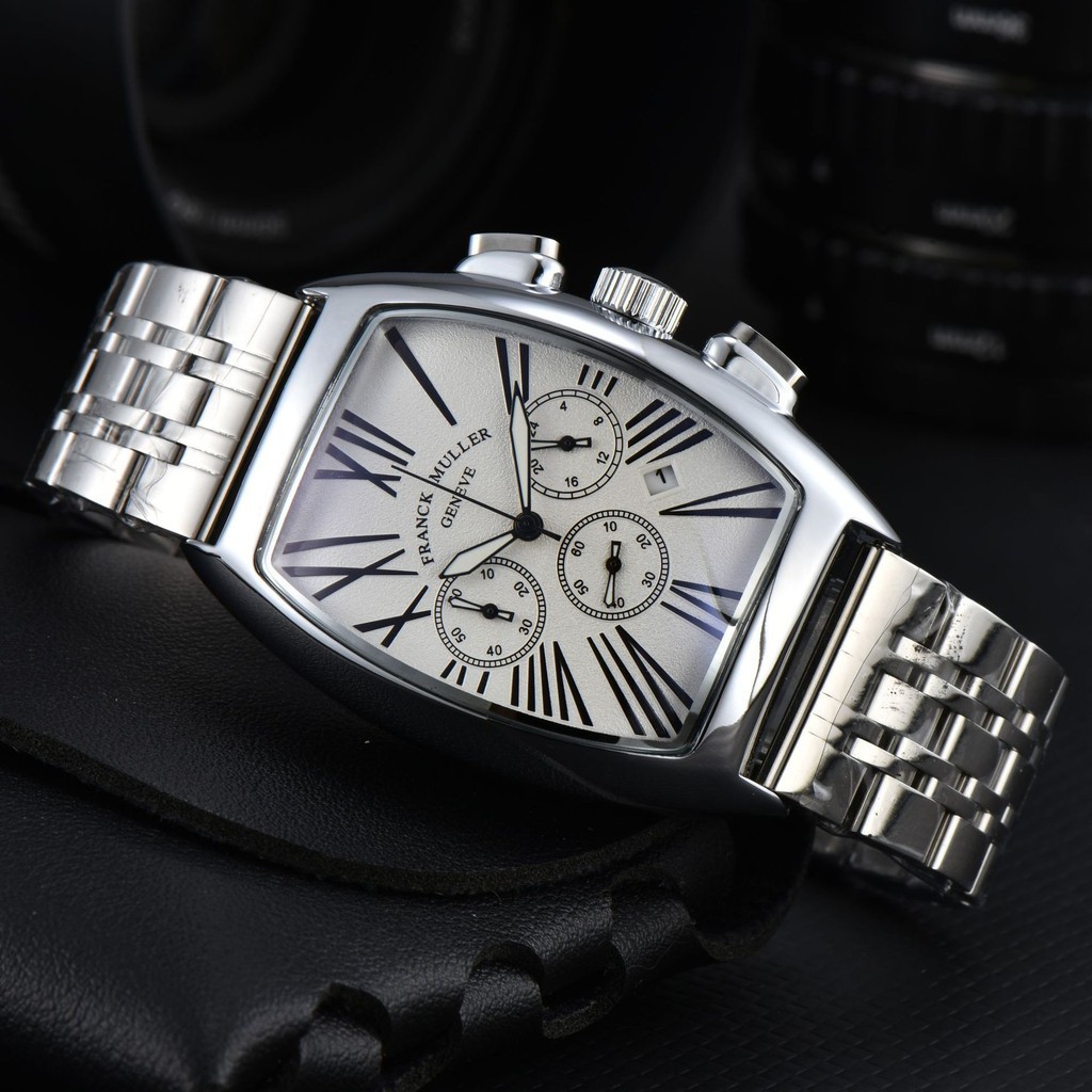 Fm Men Stainless Steel Quartz Multi-Function Watch Sweep Second ...