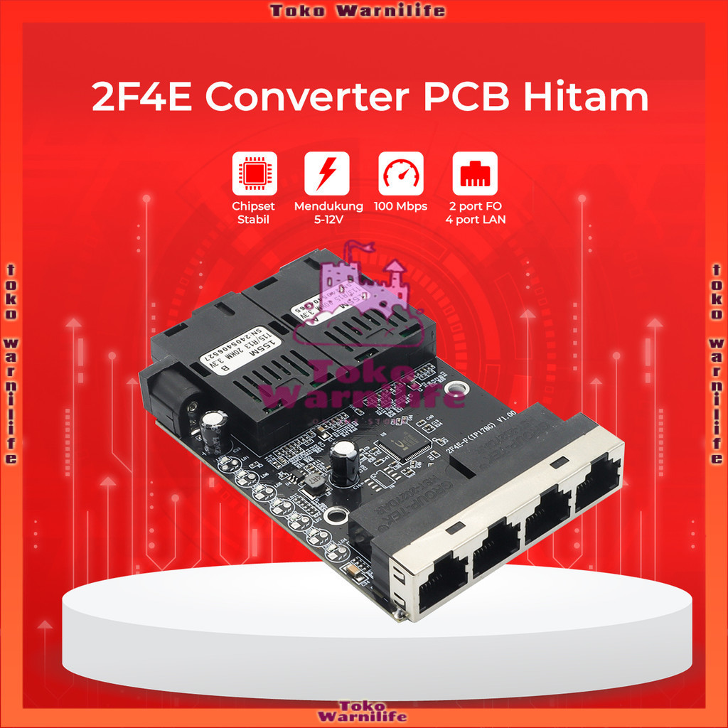 10/100mbps LED 2 SC 4 RJ45 Ethernet Fiber Switch Optical Fiber ...