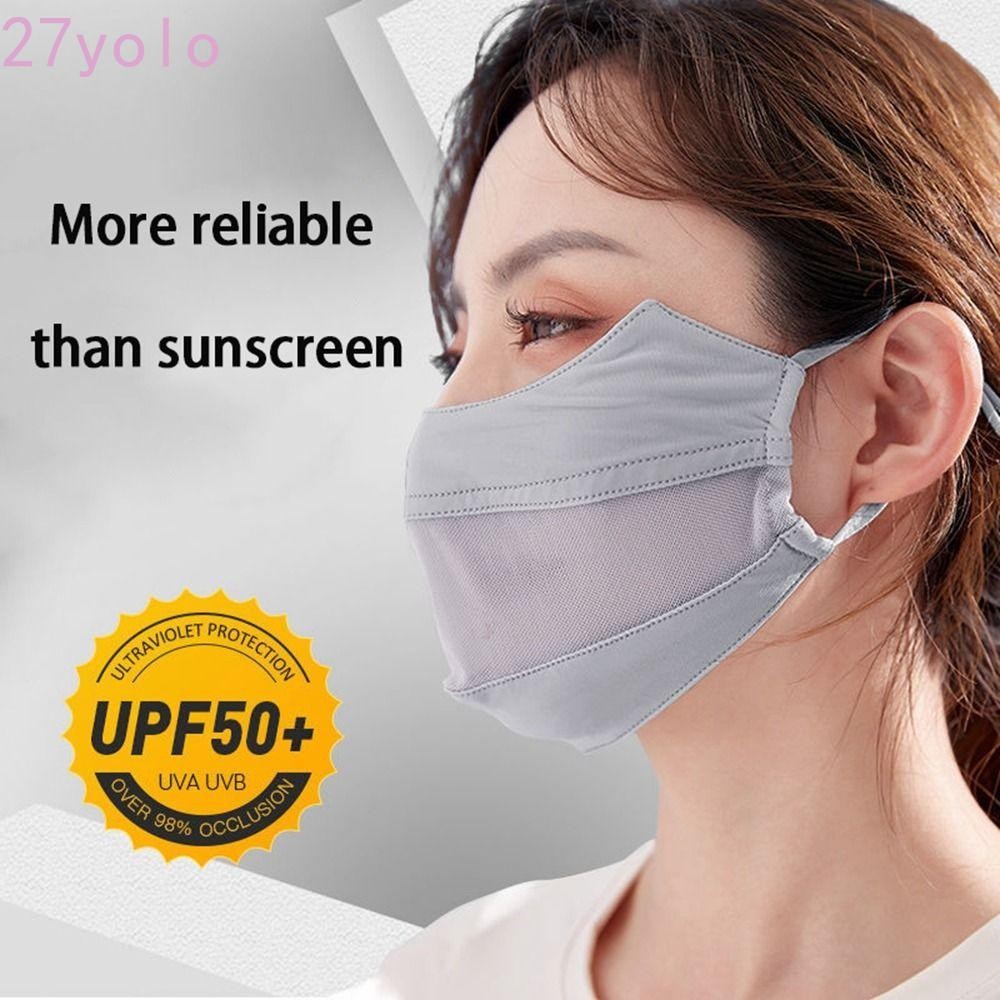 YOLO Ice Silk Face Scarf Sports Face Shield Breathable Mask Silk Scarf ...