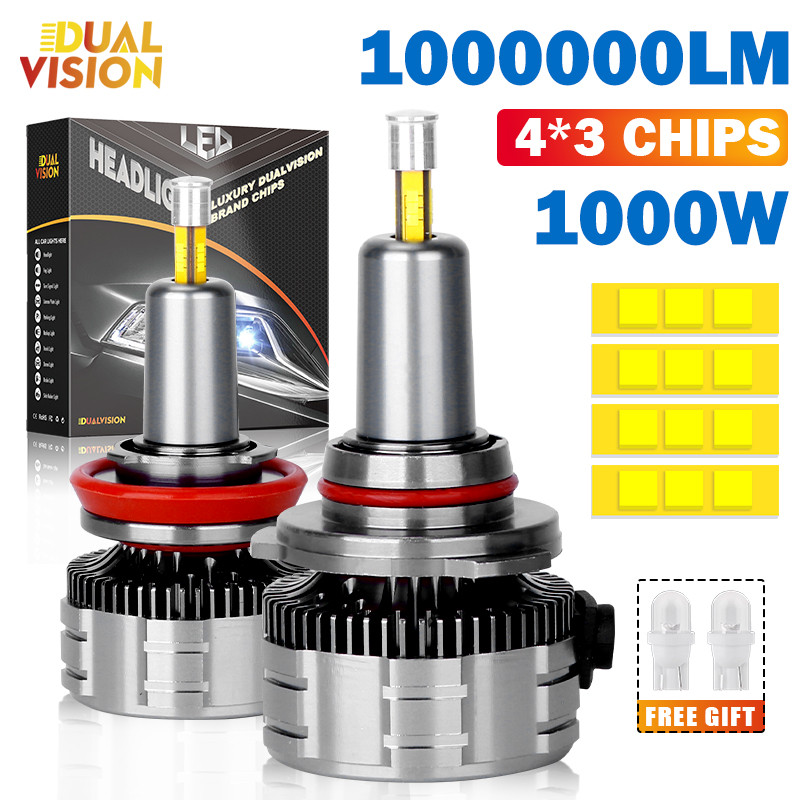 360 H4 H7 H11 LED Headlight Canbus H1 9005 HB3 9006 HB4 9012 HIR2 Turbo ...