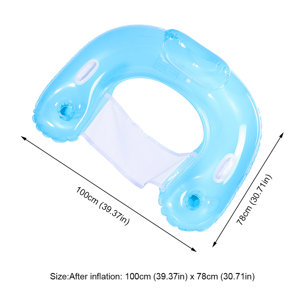 Inflatable Pool Float with Cup Holders Floating Pool Chair Pool Raft ...