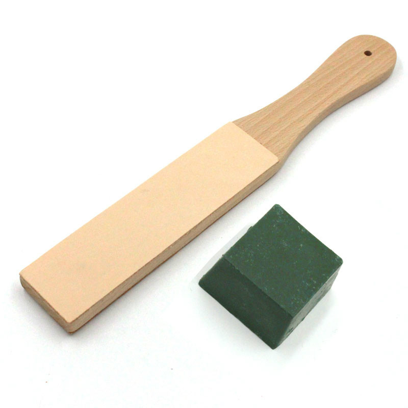 Knife Sharpener Wooden Handle Leather Sharpening Tools Strop Handmade ...