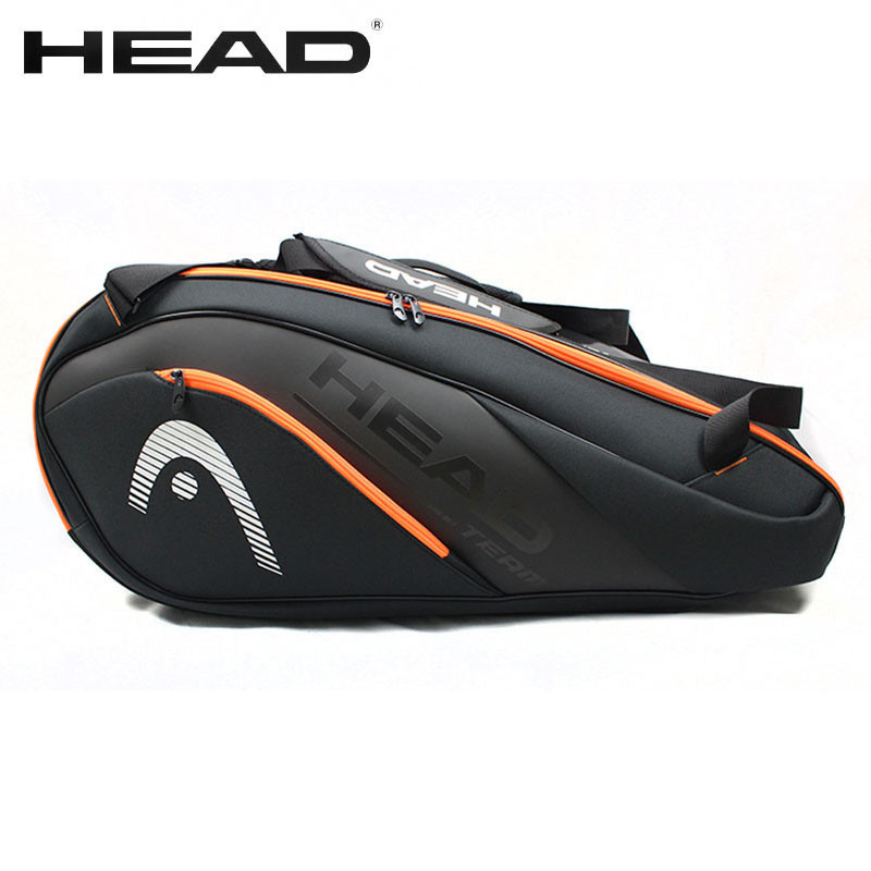 HEAD 6 Pieces Tennis Rackets Bag Hard Shell Sports Bag Large Capacity 9