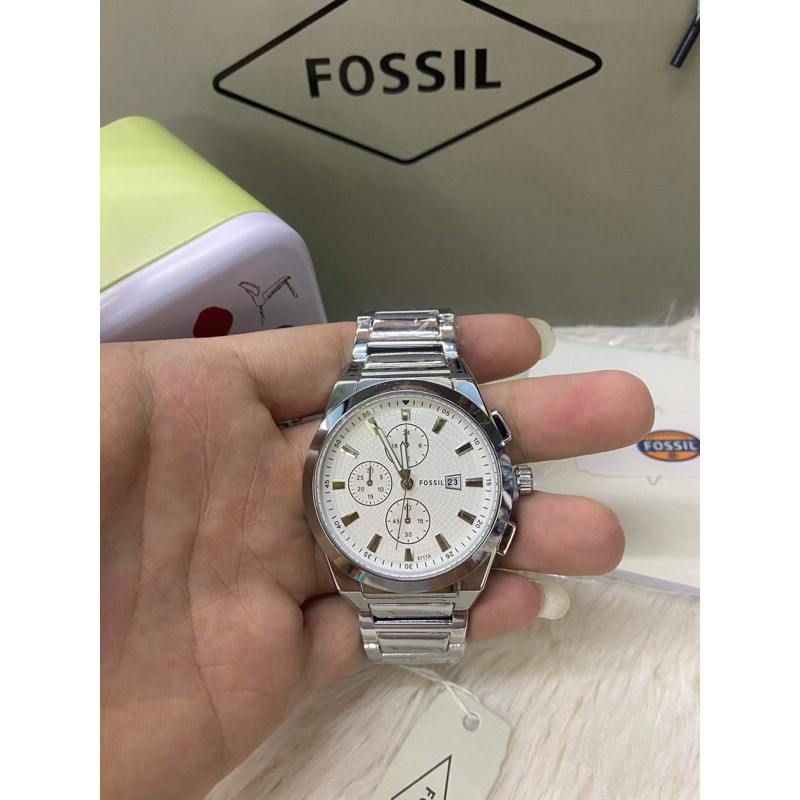 Fossil Stainless Steel Men s Watch High Quality Machine Chronograph Steel Watch Pawnable Watches Shopee Philippines