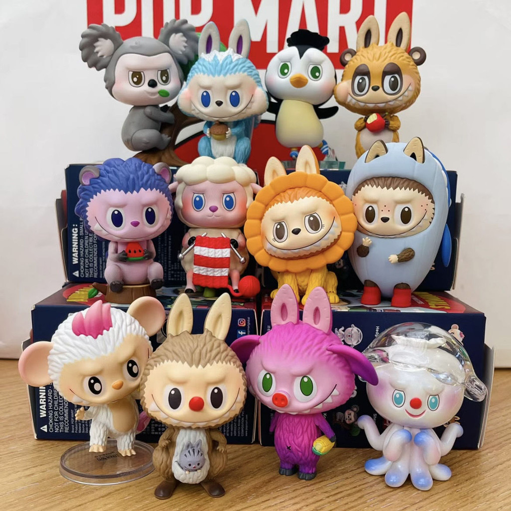 Monsters Mystery Box labubu Toy THEPOPMART labubu Animal Elf Series ...