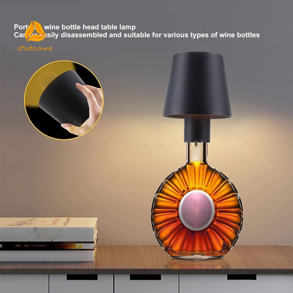 zhidaowe Ambient Bottle Lighting Wine Bottle Lamp Portable Rechargeable ...