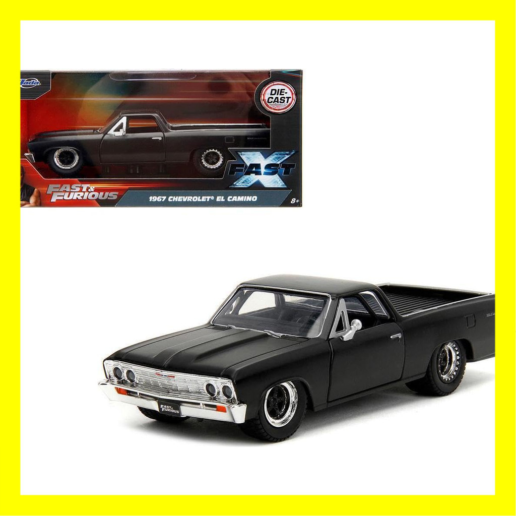 1967 Chevrolet El Camino Matt Black ''Fast & Furious'' Series 1/32 Diecast Model Car by Jada