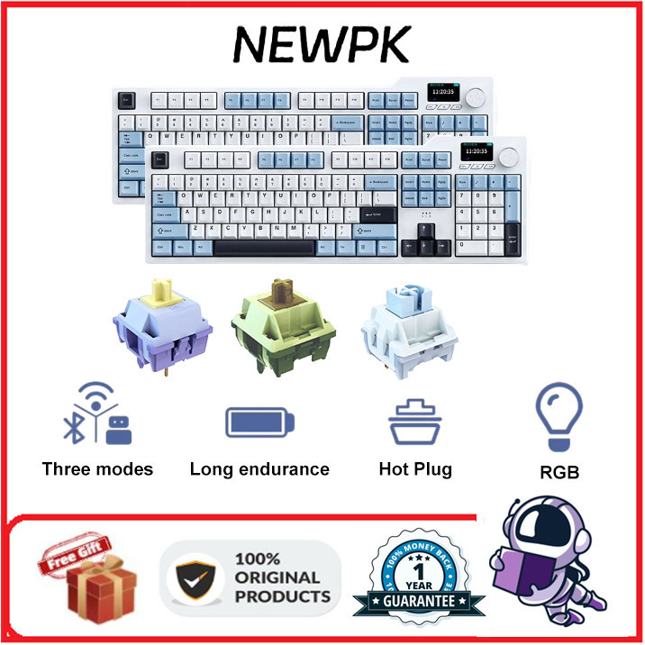 AJAZZ AK35iV3 Wireless Three Mode Mechanical Keyboard RGB104 Key Hot ...