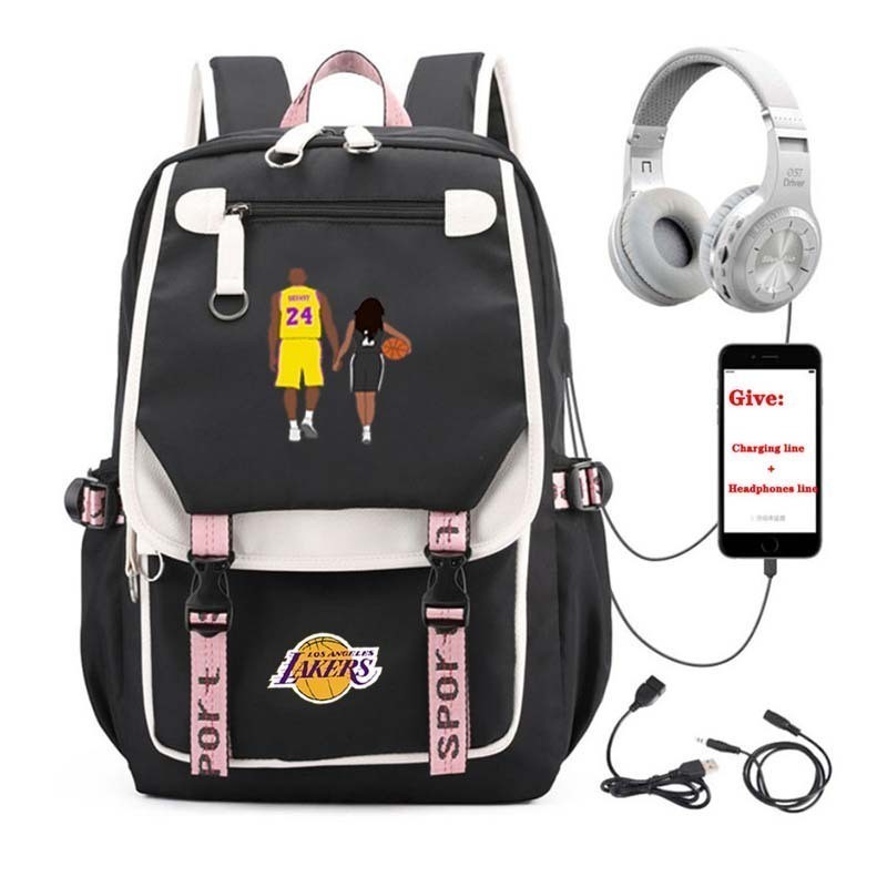 Kobe Bryant Backpack Student Schoolbag School with USB Interface Backpack for Teenagers Men and Women Leisure Shopee Philippines