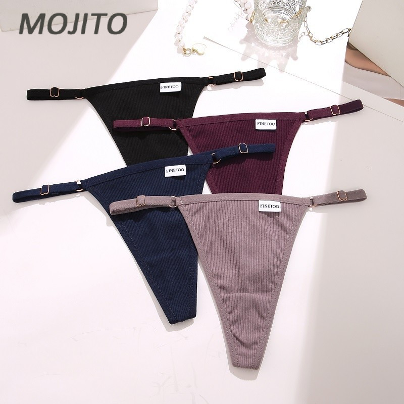 Cotton Bikini Thongs for Women Adjustable Panties T-Back Girls ...
