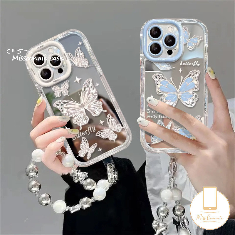 Bright Blue White Lovers Dream Butterfly Case For Redmi 12 A3 12C 13C ...