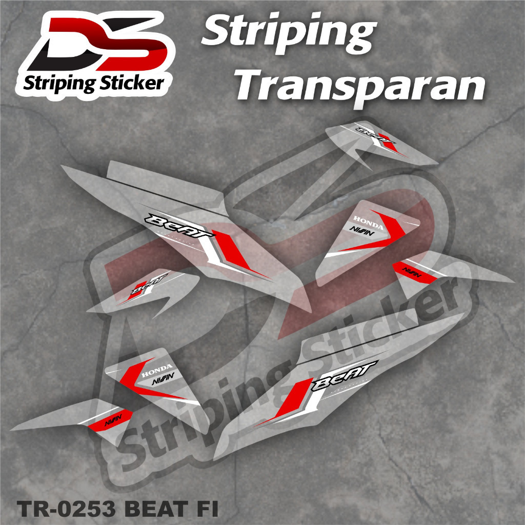 UV Transparent Sticker Striping BEAT Fi (TR-0253) Motorcycle Sticker ...