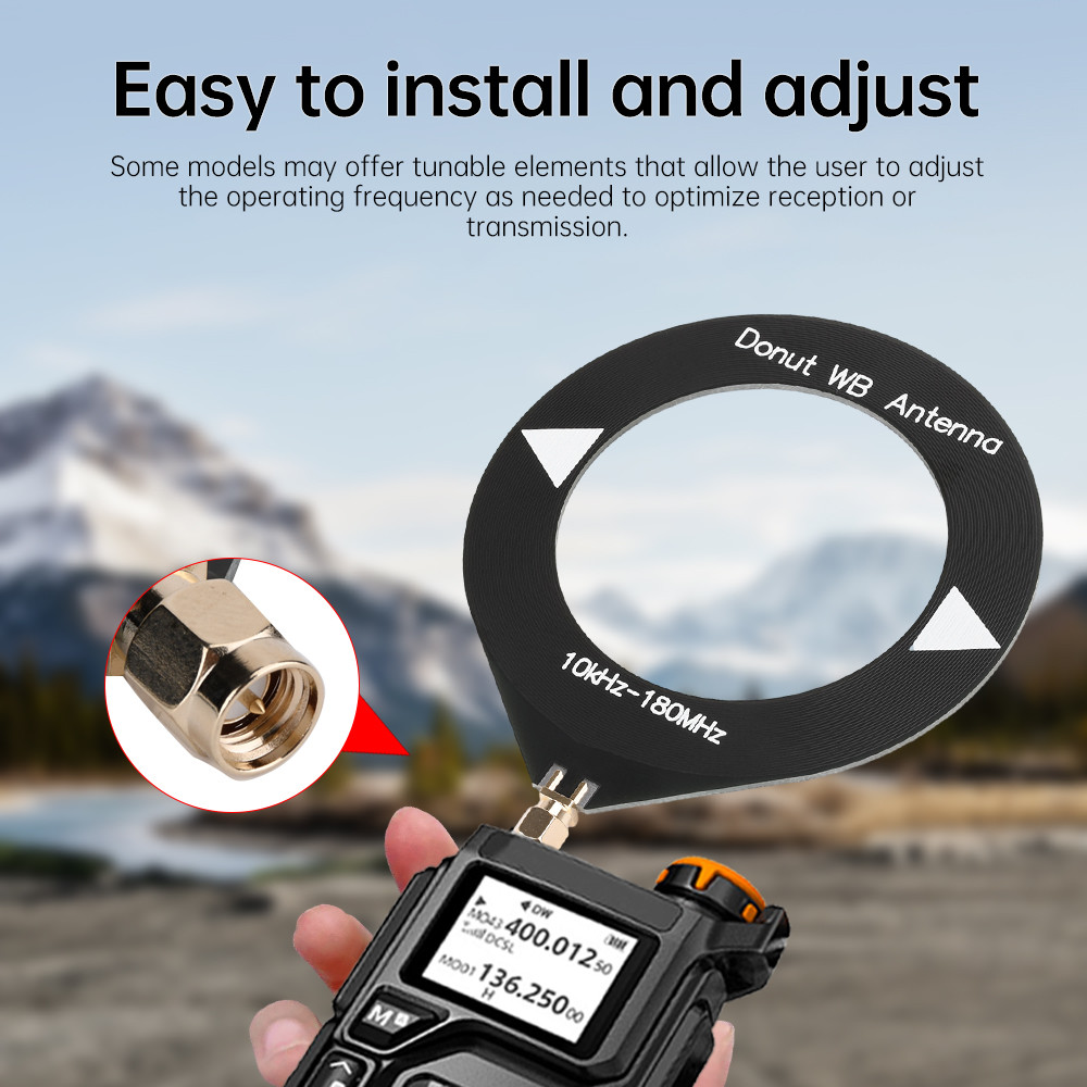 4MHz-24MHz 500kHz-2000kHz 10k-180MHz Sweet Donut SW Shortwave Antenna ...