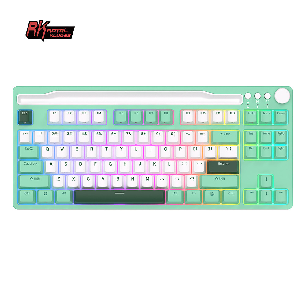 RK Royal Kludge RK H87 Three Modes Wireless 87 keys Mechanical Keyboard ...