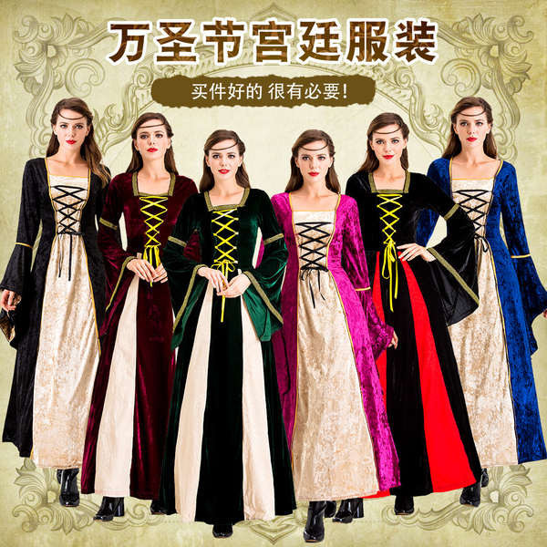 European European Court Costume Noble Queen Movie Costume Medieval ...