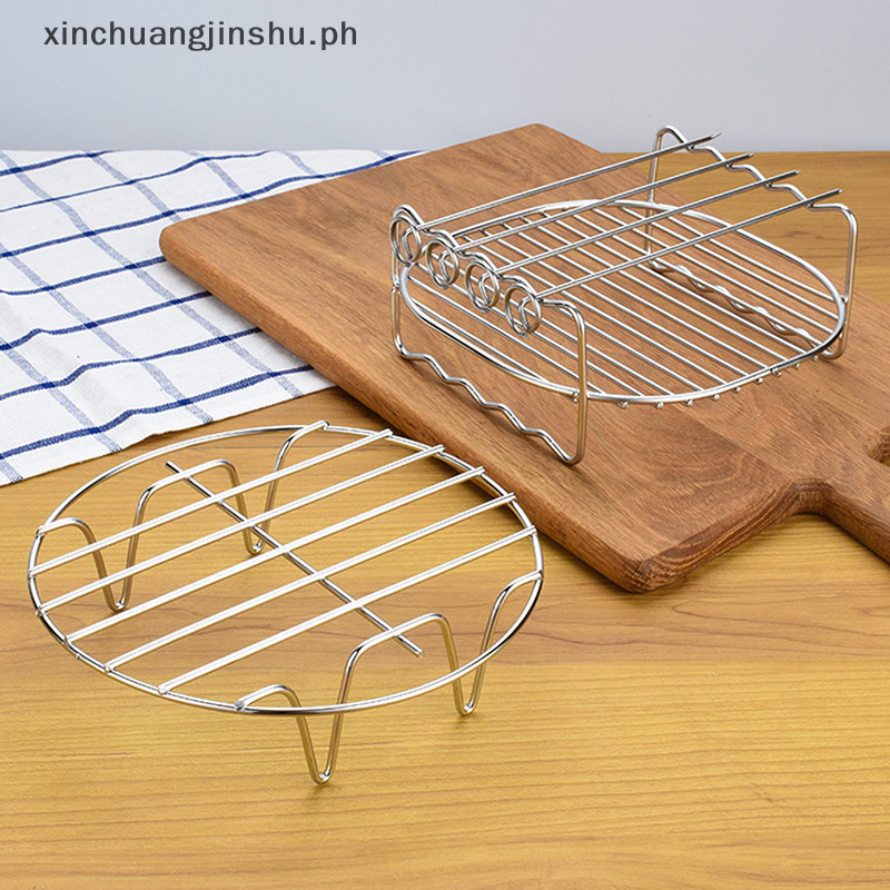 XIN Stainless Steel Airfryers Double Layer Rack Versatile Round Roasg ...