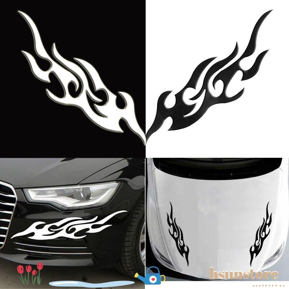 2pcs Flame Fire Car Decoration Vehicle Decal Car Sticker | Shopee ...