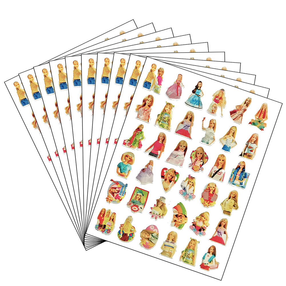 10 Sheets/Bag Barbie Series Adaptive Reward Stickers Suitable for ...