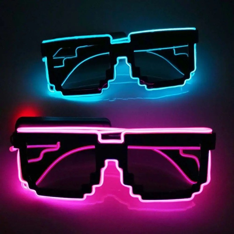 LED Luminous Glasses Flashing Neon Bar LED Glasses Light Up Glasses ...