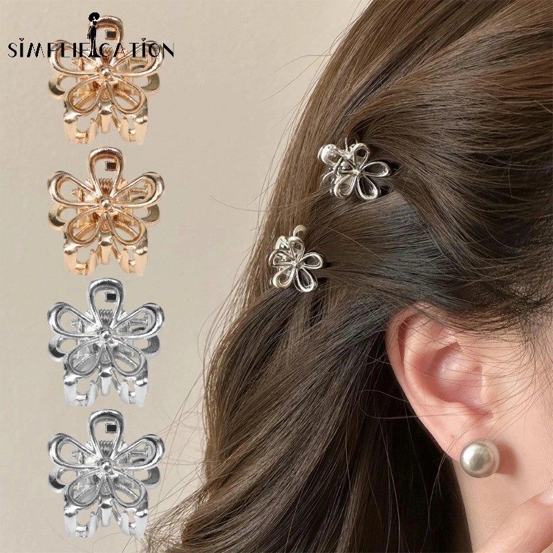 Flower Grl Small Mn Har Clp Gold Color/ Gft For Her/ Har