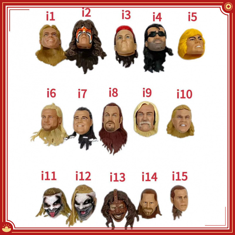 Wwe Wrestler figure Head Sculpture 6-7inch Movable Doll Head ...