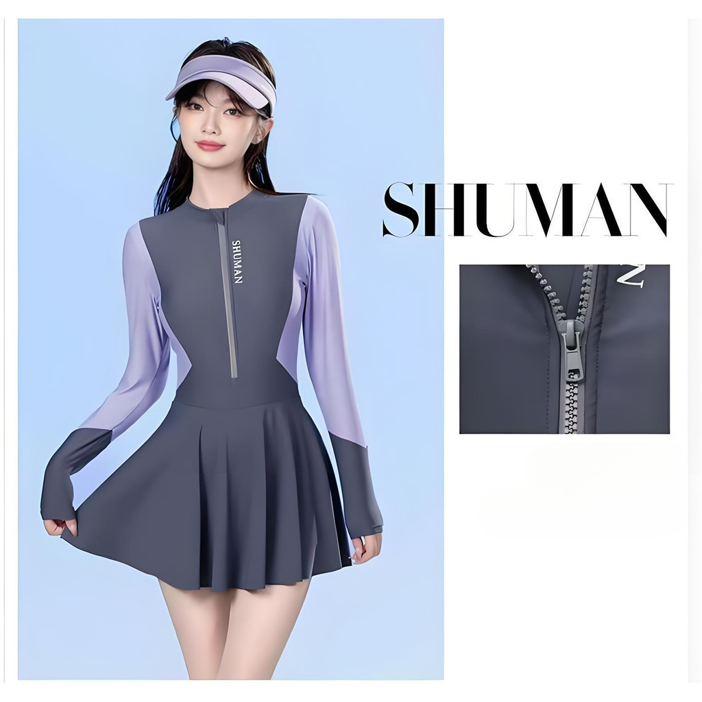 Women's Swimsuit rash guard Long Sleeve Pants Two-Piece Sports Casual ...