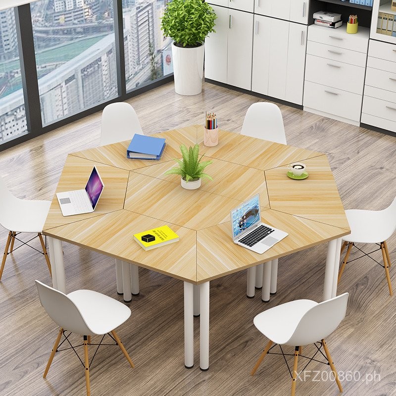 Combination Trapezoidal Splicing Table and Chair Conference Table ...