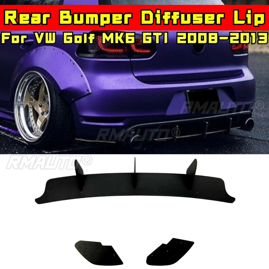 For VW Golf MK6 GTI 2008-2013 Body Kit Rear Bumper Splitter Rear Bumper ...