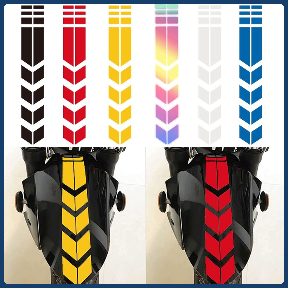 10PCS/set of car bumper reflective safety strip stickers motorcycle ...