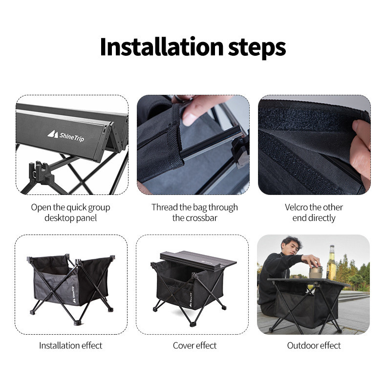 ShineTrip Outdoor Camping Folding Table Storage Bag Portable Exquisite ...