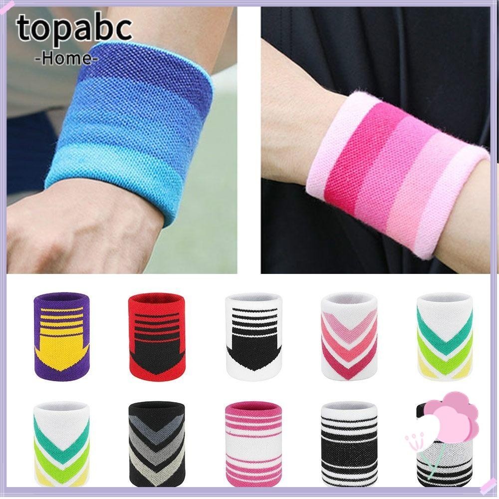 6pcs Sports Wristband Moisture Wicking Athletic Terry Basketball Printed Sweatbands Cotton Sweat Band For Football Tennis Running