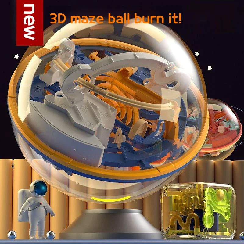 Magic 3D Maze Puzzle Ball Educational Activity Toys for Kids Children ...