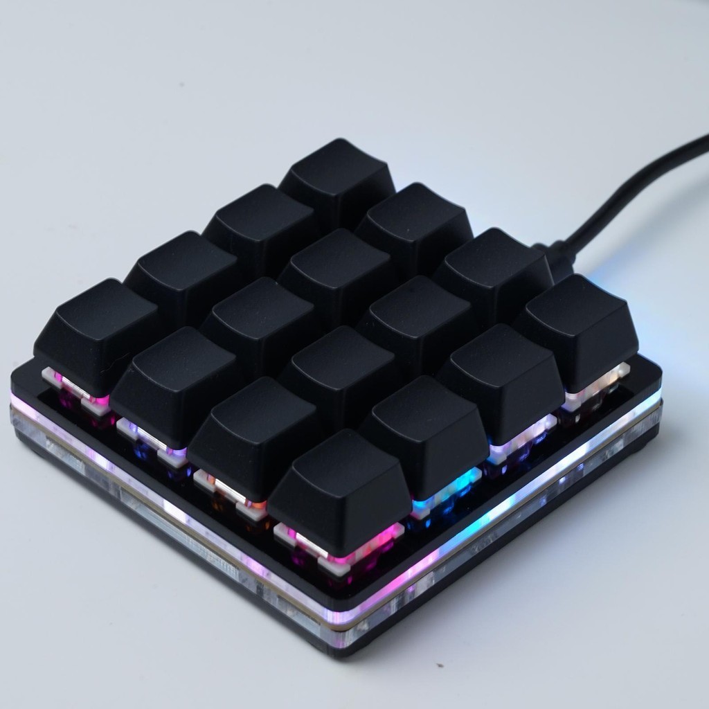 16key Black Mechanical Keyboard With Custom Shortcuts Programmable ...