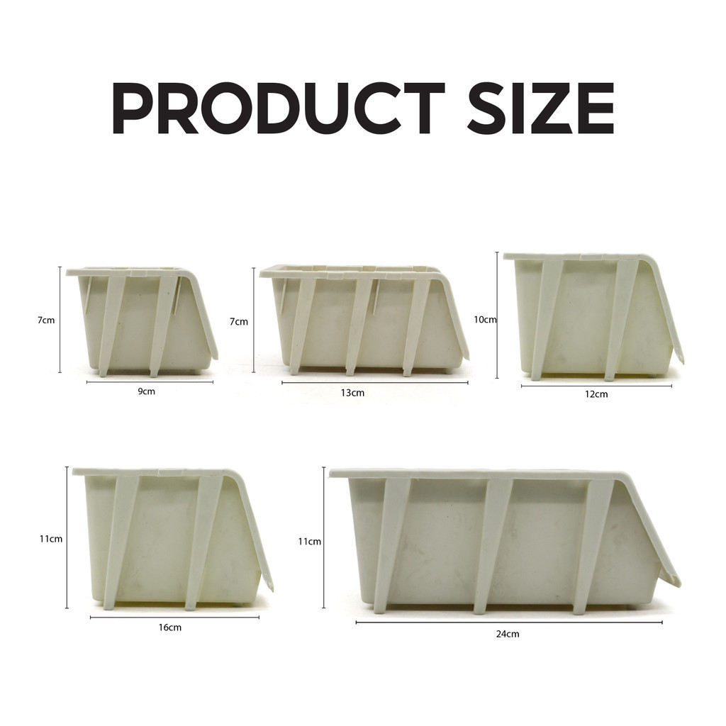 Winspire Plastic Stackable Storage Bin – Organizer Box for Office ...