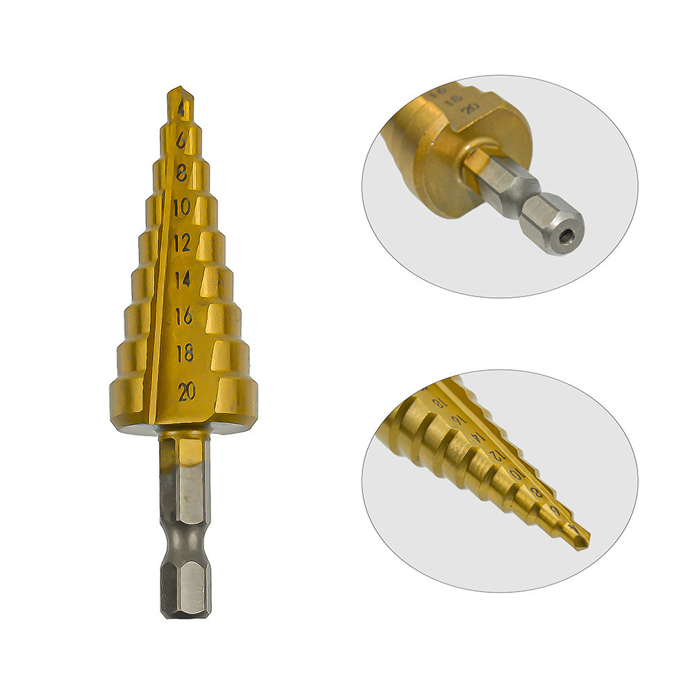 26 pcs Woodworking Tool Set with Step Drill Bit, Automatic Center Punch