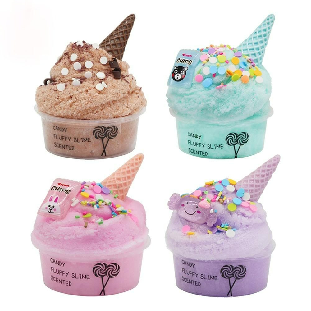 COD 60ml Slime Kit Kids Candy Ice Cream Slime Clay Plasticine Mud ...