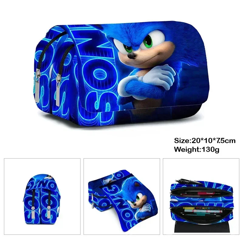 Choice B Anime Kawaii Cartoon Sonic Pencil Case Stationery Primary And Middle School Students Pencil Case - View #9