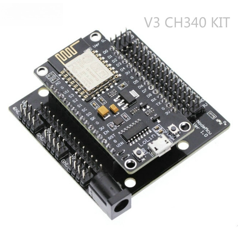 Node MCU Development Kit V3 CH340 NodeMCU + Motor Shield Wifi Esp8266 ...