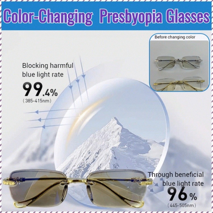 Smart Zoom Presbyopia Rimless Eyeglasses Presbyopia Eyeglasses Color ...