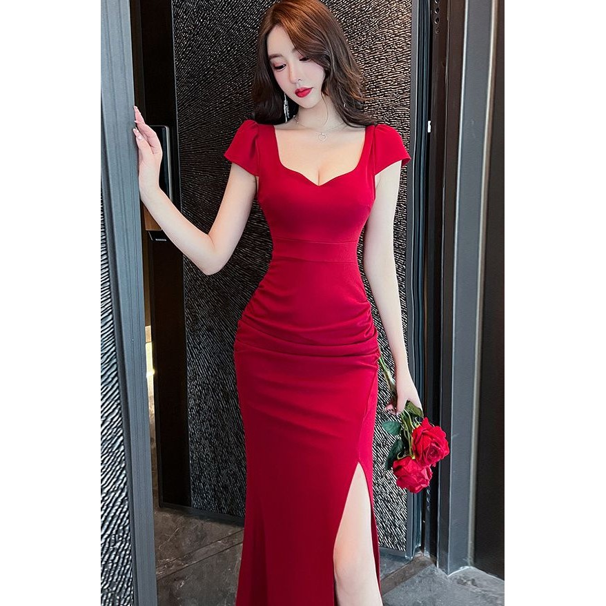 Celebrity Dress Temperament Technician Summer Slit Sexy Night Club Slim ...