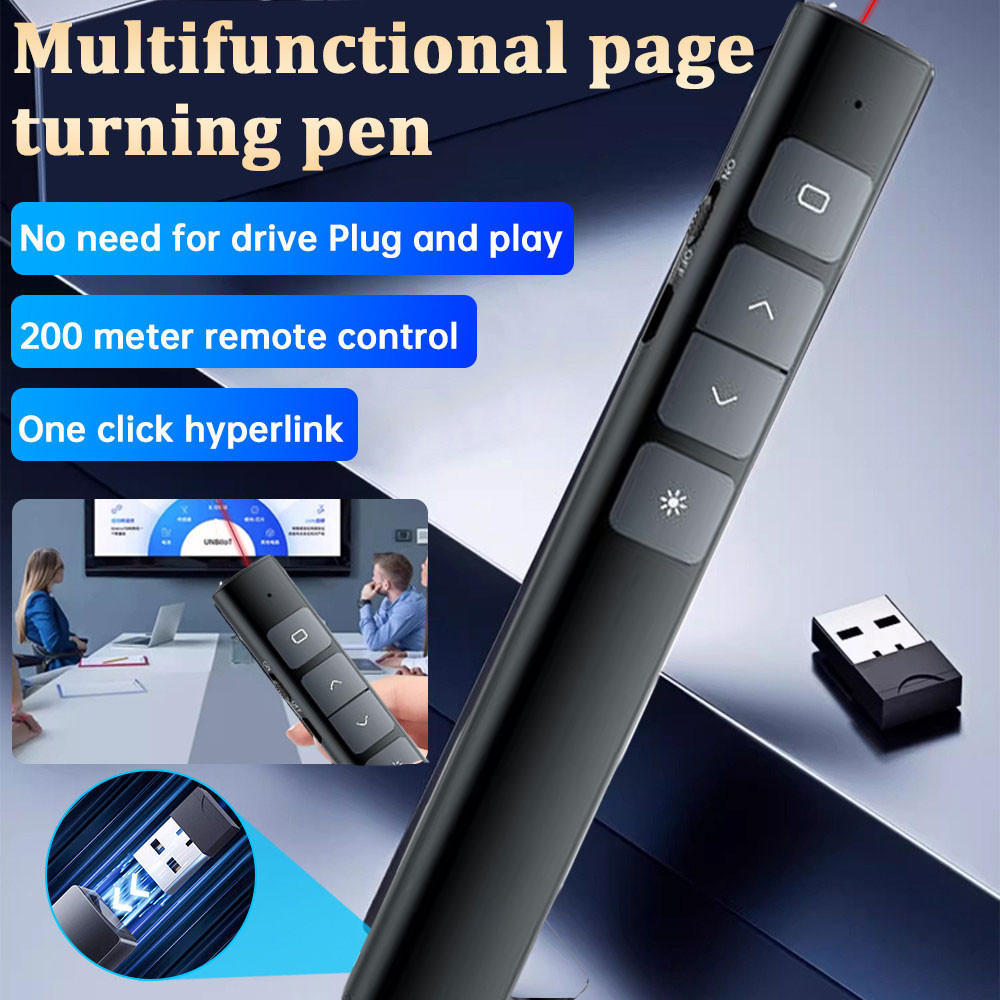 2.4GHz Wireless Flip Pen PPT Slide USB Charging Clicker for Powerpoint ...