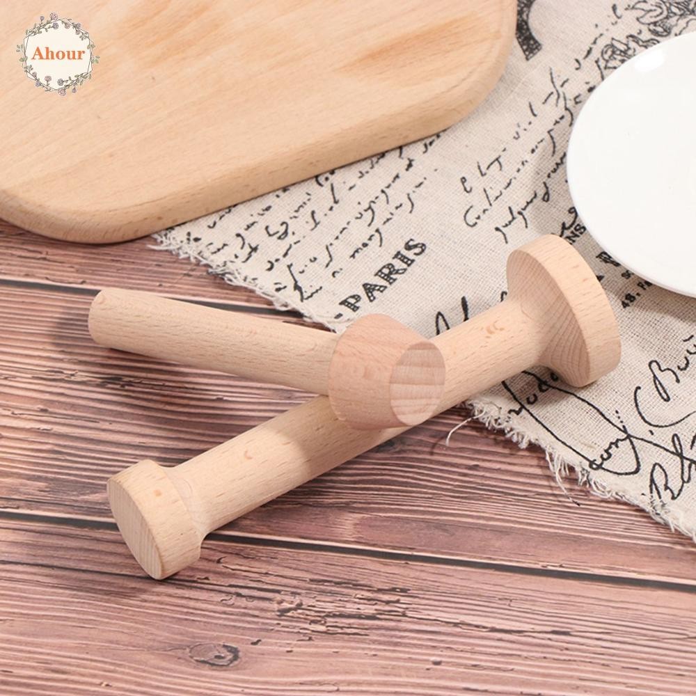 AHOUR Tart Tamper Pie Kitchen Egg Tart Pusher Double Sided Wooden