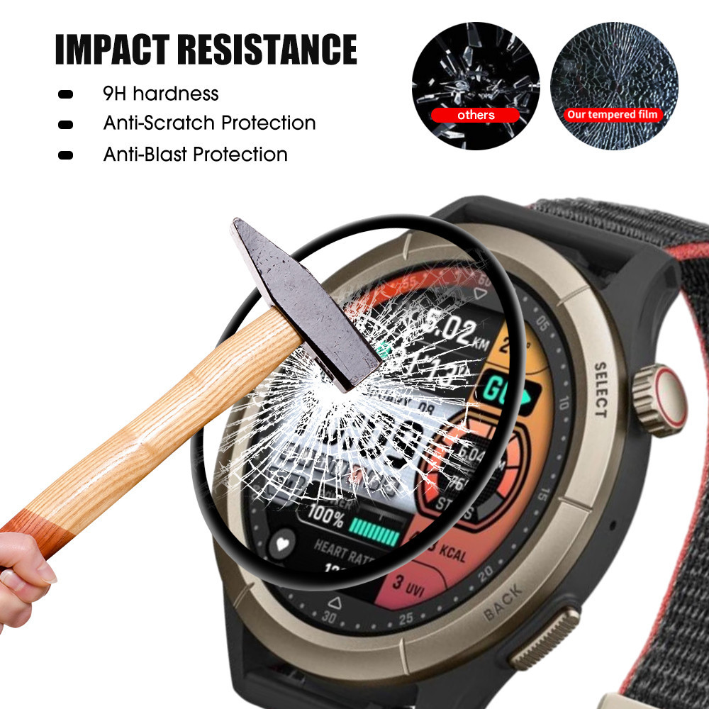 Garmin Fenix6 Fenix7 1-3Pcs HD Curved Black Edge Tempered Glass