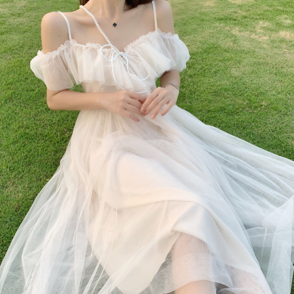 Sway Mesh Fairy Skirt - Tan