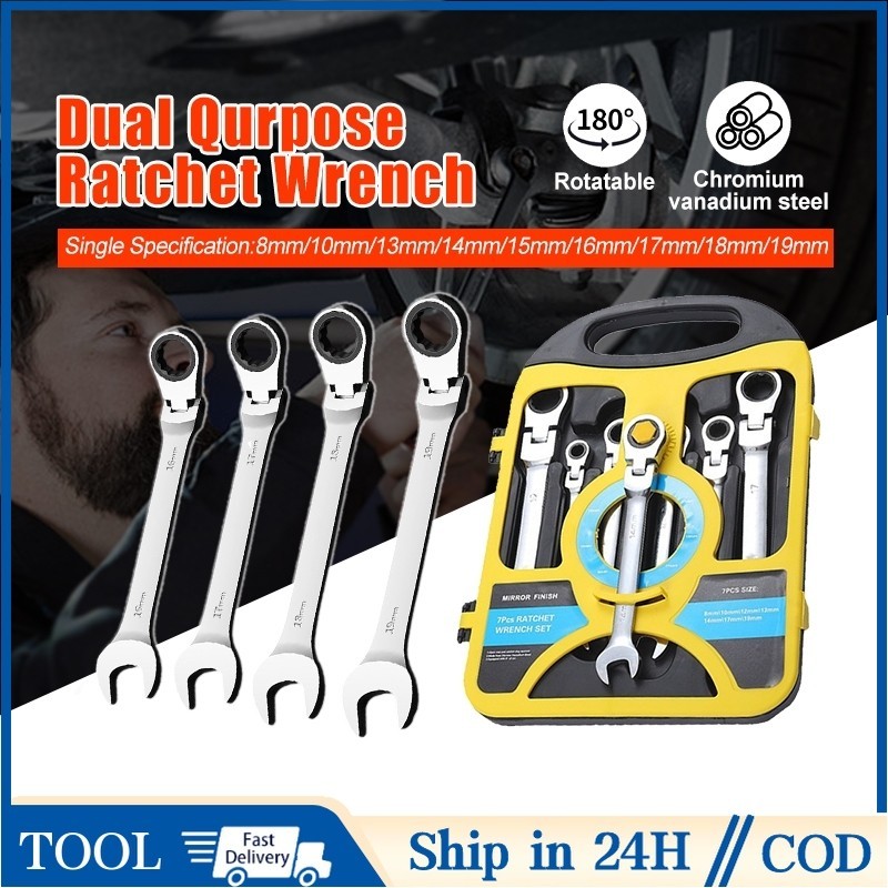Rachet combination wrench steel chrome vanadium,Flexible gear wrench ...
